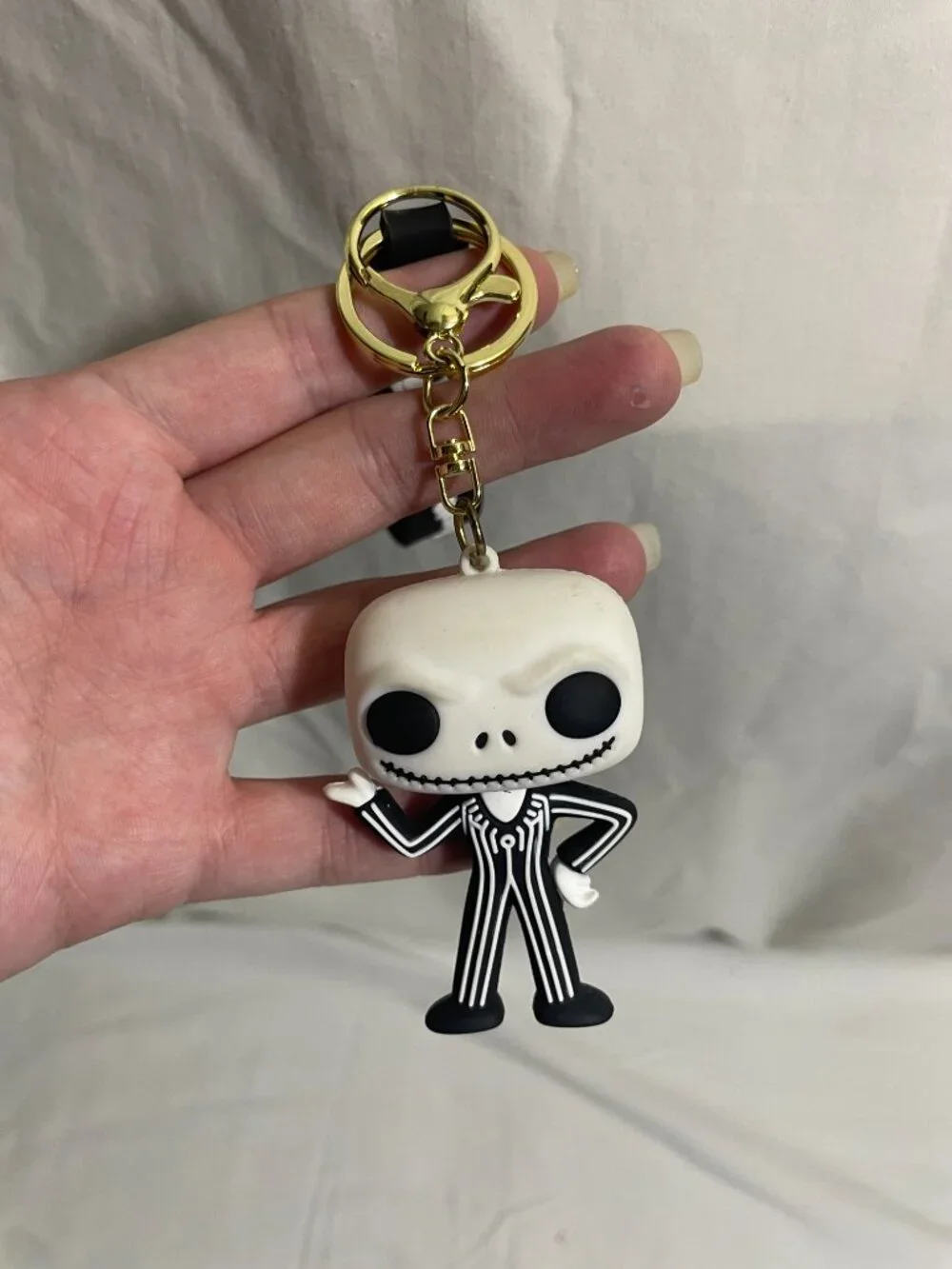 Jack Skellington Nightmare Before Christmas Rubber Figure Keychain Bag Charm